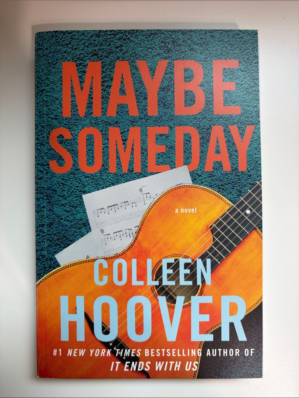 Maybe Someday by Colleen Hoover - Teal & Orange Book Cover